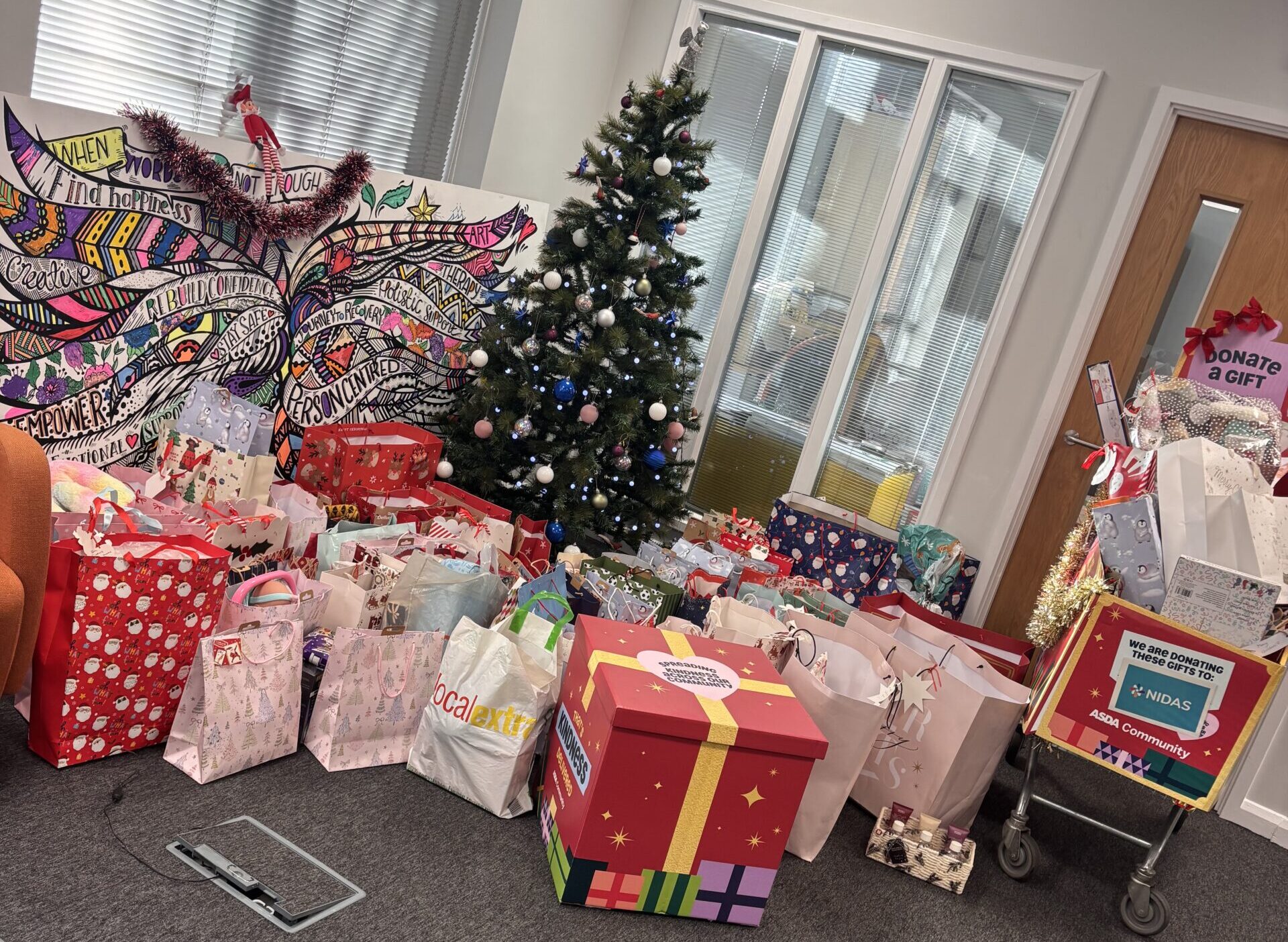 Asda sutton in ashfield christmas donations giving tree